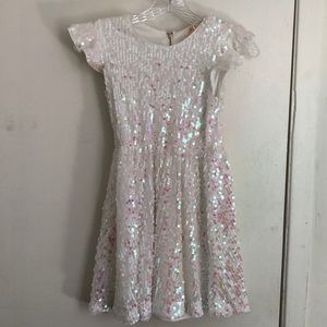 White sequined dress
